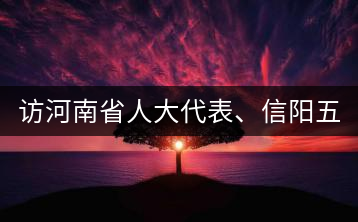 訪河南省人大代表、信陽五岳集團(tuán)董事長(zhǎng)胡鎮(zhèn)——茶鄉(xiāng)亦飄茶油香
