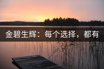 金碧生輝：每個選擇，都有選擇的理由