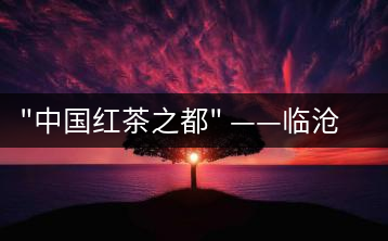 “中國紅茶之都” ——臨滄 獲中國茶葉流通協(xié)會(huì)命名
