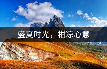 盛夏時光,柑涼心意