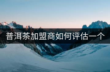 普洱茶加盟商如何評(píng)估一個(gè)普洱茶品牌是否值得加盟？
