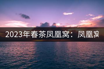 2023年春茶鳳凰窩：鳳凰窩（1號）20000-25000元／公斤；鳳凰窩（2號）2000-3000元／公斤；古樹：3000-5000元／公斤；鳳凰山混采古樹茶1000-2000元／公斤；鳳凰山精選古樹茶3000-5000元／公斤