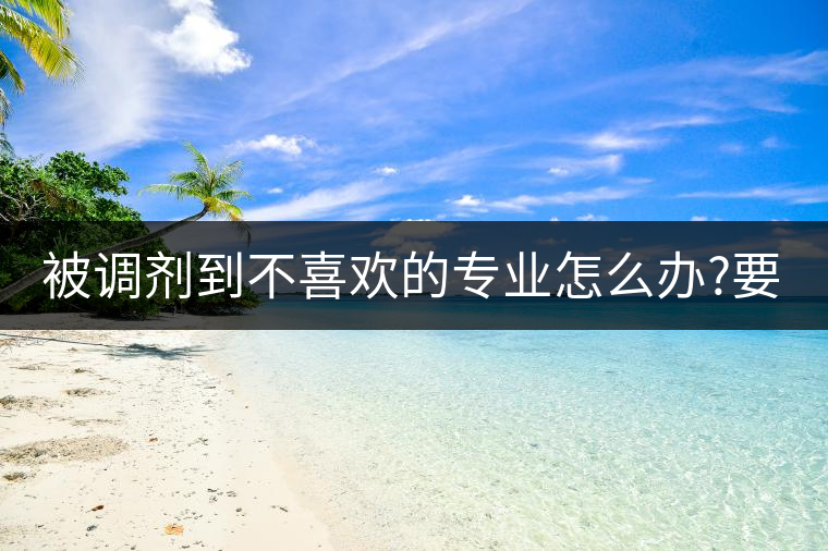 被調(diào)劑到不喜歡的專(zhuān)業(yè)怎么辦?要不要復(fù)讀?