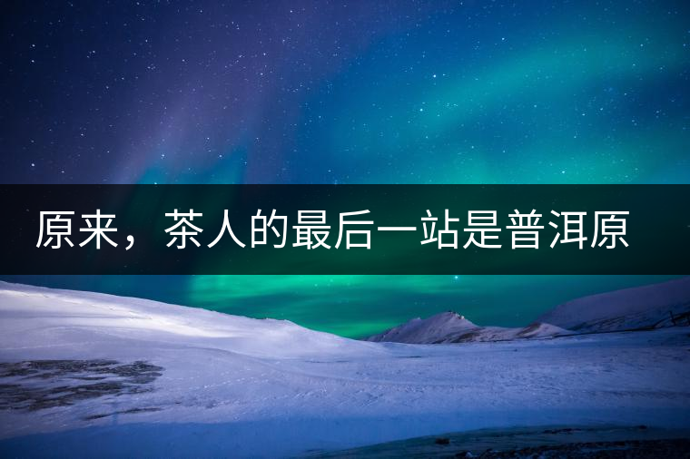 原來(lái)，茶人的最后一站是普洱原來(lái)，茶人的最后一站是普洱