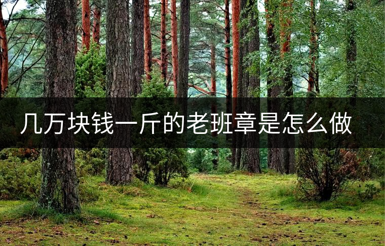 幾萬塊錢一斤的老班章是怎么做成的？