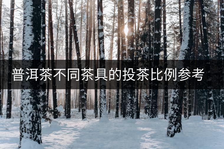 普洱茶不同茶具的投茶比例參考 ？