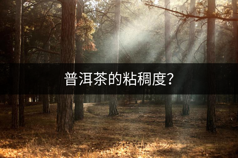 普洱茶的粘稠度？