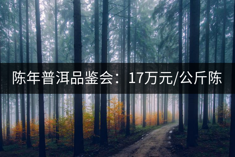 陳年普洱品鑒會:17萬元/公斤陳茶 天月茶城免費(fèi)喝 陳年普洱品鑒會:17萬元/公斤陳茶 天月茶城免費(fèi)喝
