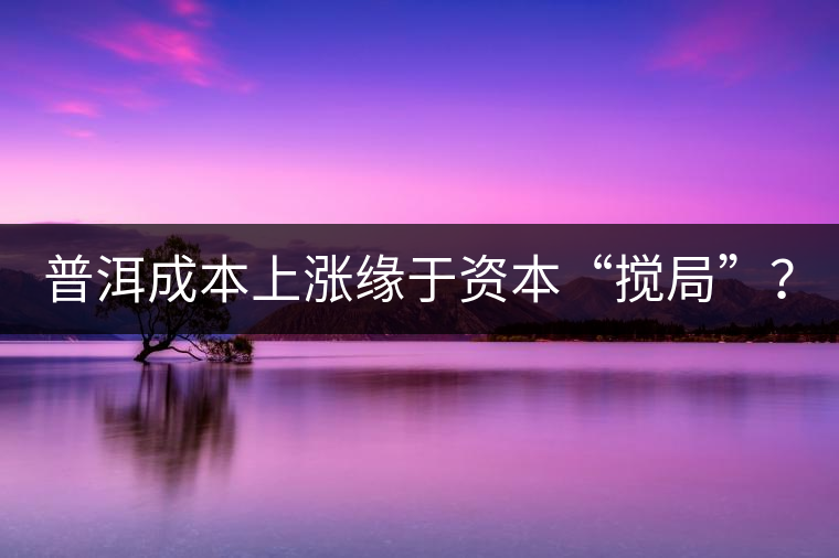普洱成本上漲緣于資本“攪局”？