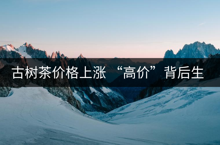 古樹(shù)茶價(jià)格上漲 “高價(jià)”背后生態(tài)環(huán)境令人擔(dān)憂(yōu) 古樹(shù)茶價(jià)格上漲 “高價(jià)”背后生態(tài)環(huán)境令人擔(dān)憂(yōu)