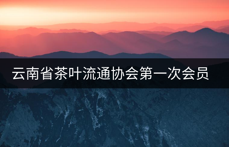 云南省茶葉流通協(xié)會(huì)第一次會(huì)員代表大會(huì)在康樂(lè)茶文化城召開