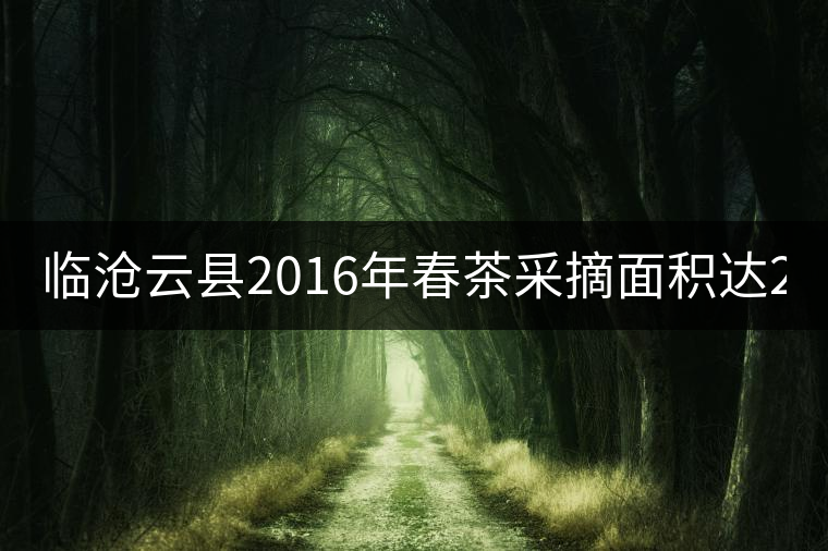 臨滄云縣2016年春茶采摘面積達202605畝，同比增長3.28%