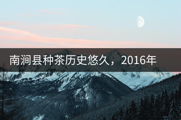 南澗縣種茶歷史悠久，2016年被評為全國十大生態(tài)產(chǎn)茶縣