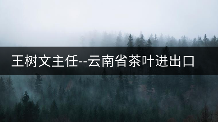 王樹文主任--云南省茶葉進(jìn)出口公司首任辦公室主任