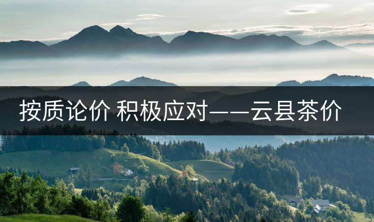 按質論價 積極應對——云縣茶價實現(xiàn)理性回歸