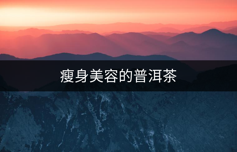 瘦身美容的普洱茶 瘦身美容的普洱茶