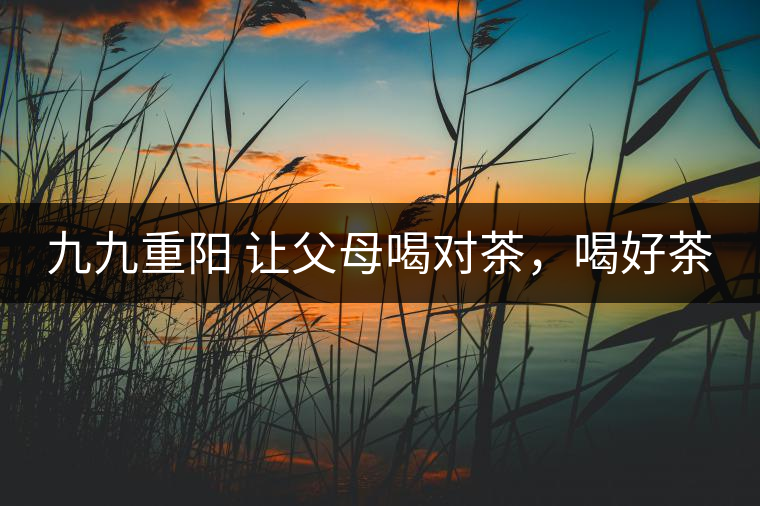 九九重陽 讓父母喝對茶，喝好茶