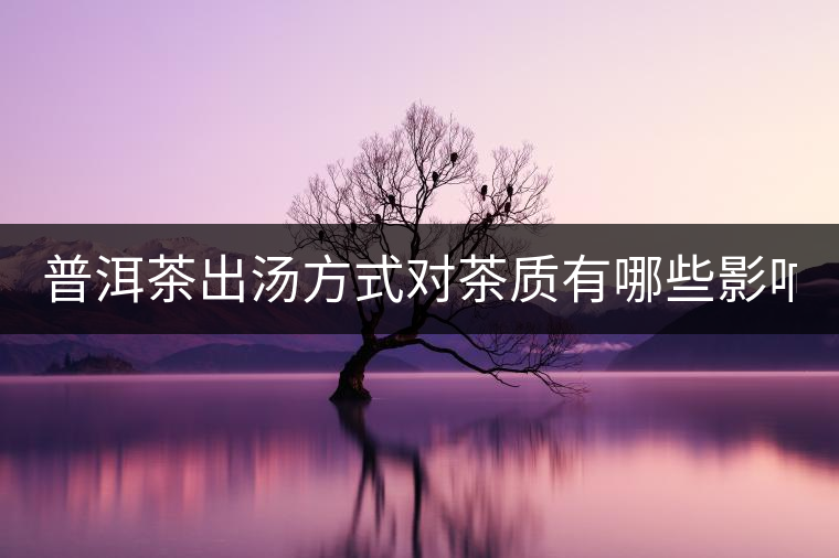 普洱茶出湯方式對茶質(zhì)有哪些影響？