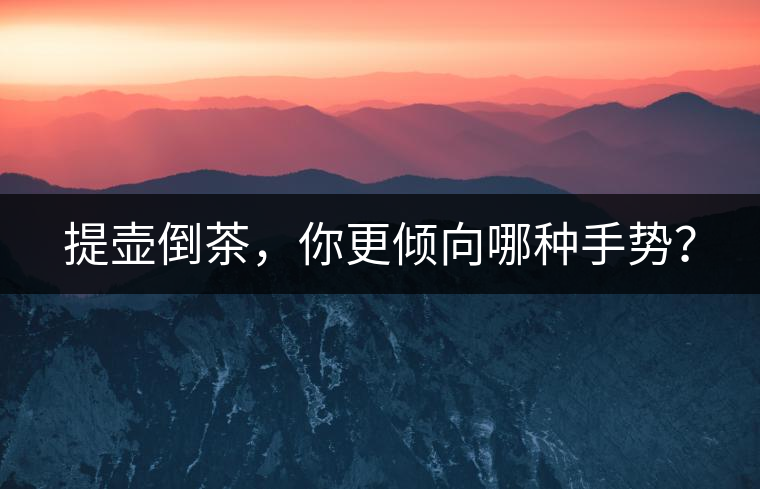 提壺倒茶，你更傾向哪種手勢？