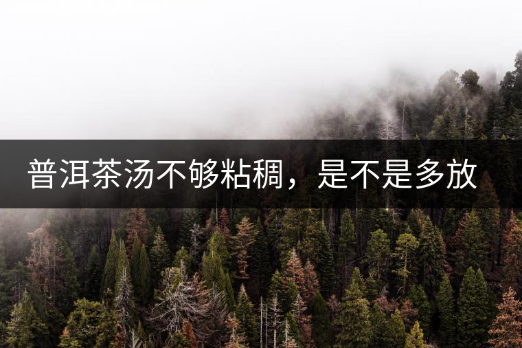普洱茶湯不夠粘稠，是不是多放些茶葉就好了嗎？