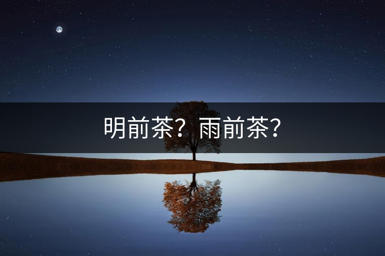 明前茶？雨前茶？