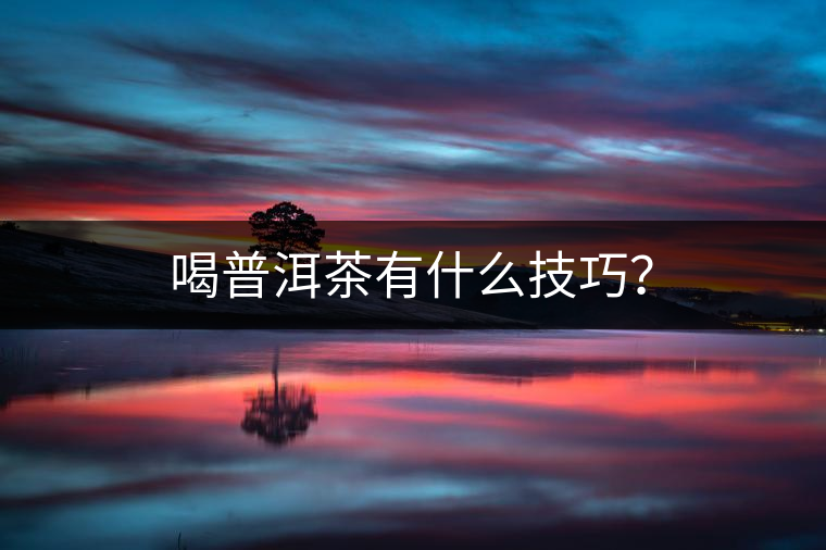 喝普洱茶有什么技巧？