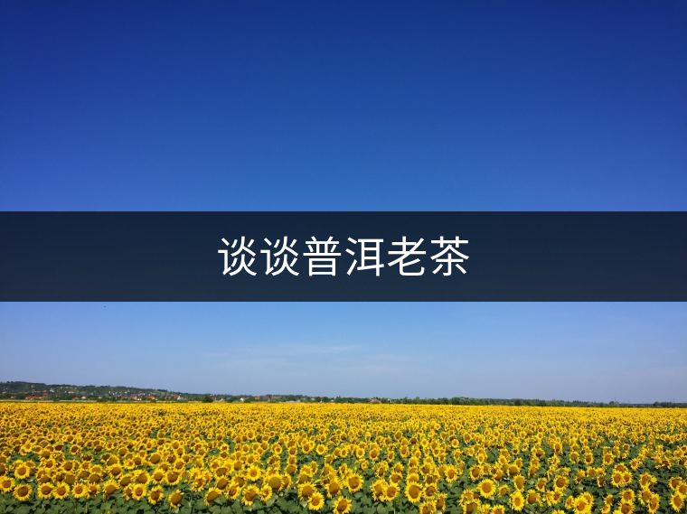 談談普洱老茶 談談普洱老茶