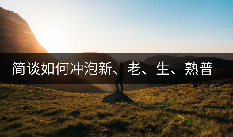 簡談如何沖泡新、老、生、熟普洱茶？