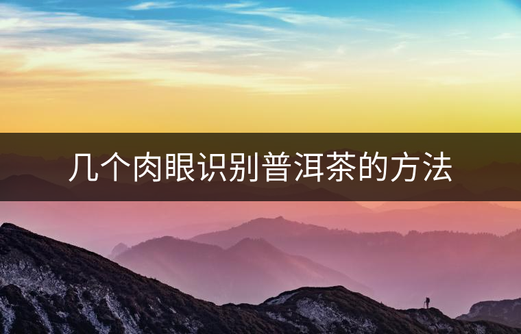 幾個(gè)肉眼識別普洱茶的方法 幾個(gè)肉眼識別普洱茶的方法