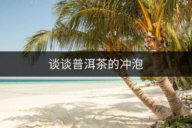 談談普洱茶的沖泡 談談普洱茶的沖泡