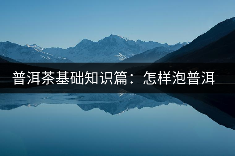 普洱茶基礎(chǔ)知識篇：怎樣泡普洱茶才會更好喝？