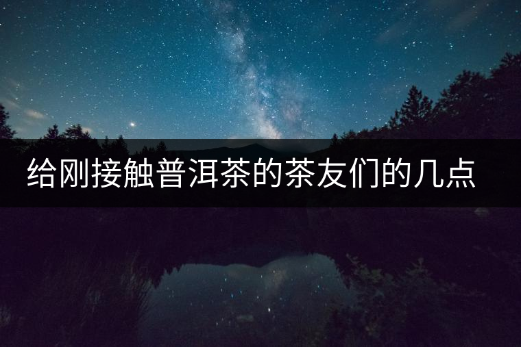 給剛接觸普洱茶的茶友們的幾點(diǎn)建議 給剛接觸普洱茶的茶友們的幾點(diǎn)建議