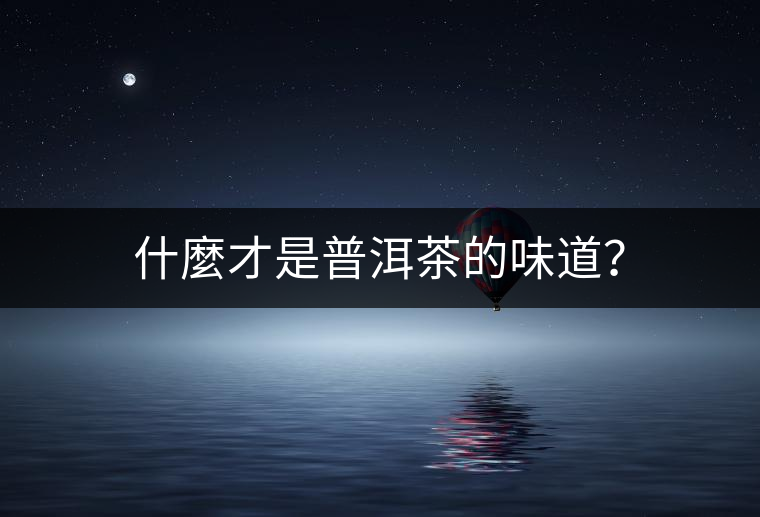 什麼才是普洱茶的味道？