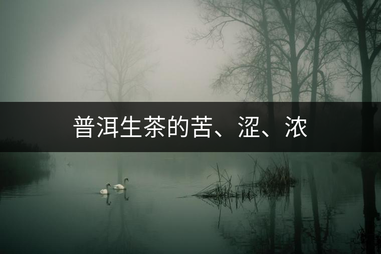 普洱生茶的苦、澀、濃