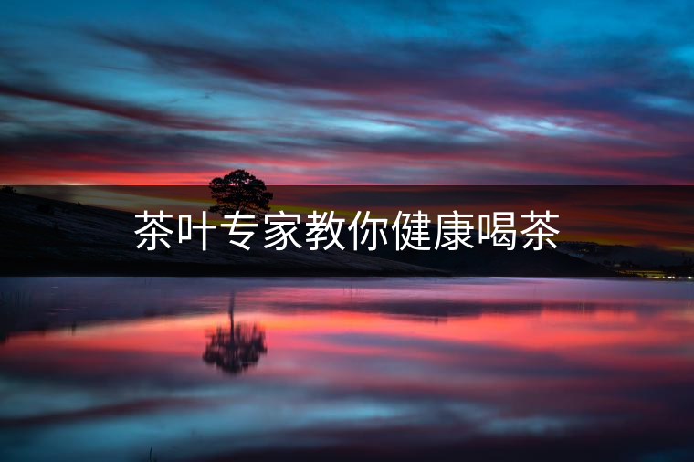 茶葉專家教你健康喝茶