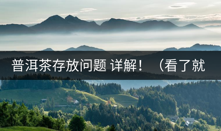 普洱茶存放問(wèn)題 詳解?。戳司投耍? /></p><p>這些年最多人問(wèn)的問(wèn)題就是，普洱茶存茶未來(lái)的變化會(huì)否導(dǎo)致風(fēng)險(xiǎn)出現(xiàn)?；魍ㄋ椎脑?huà)是，”現(xiàn)在好喝的茶未來(lái)變化后會(huì)否好喝，若不好喝，那豈不是白存放這么就，未來(lái)價(jià)值也得不到保證，會(huì)竹籃打水一場(chǎng)空。</p>
<p><span id=