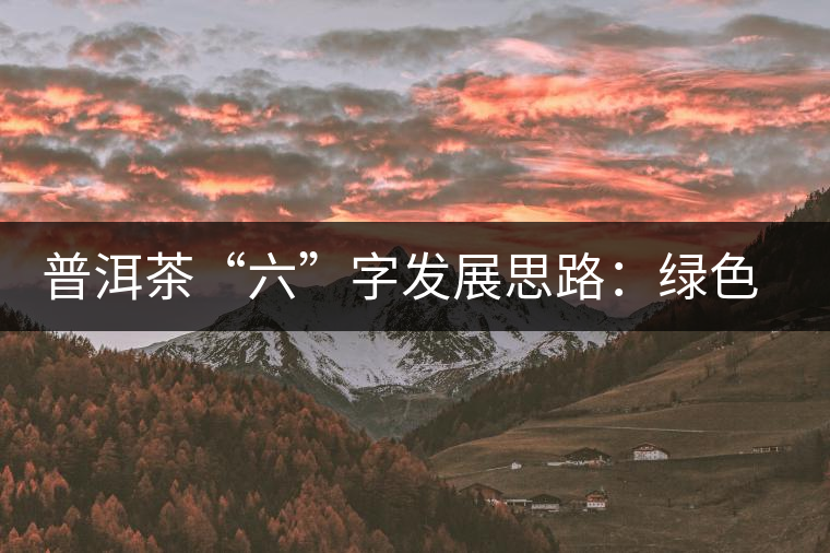 普洱茶“六”字發(fā)展思路：綠色、健康、創(chuàng)新