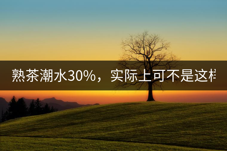熟茶潮水30%，實(shí)際上可不是這樣！