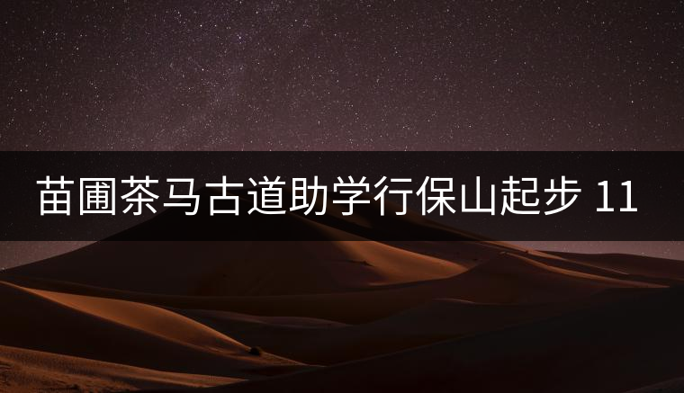 苗圃茶馬古道助學(xué)行保山起步 112名志愿者預(yù)計籌款100萬 苗圃茶馬古道助學(xué)行保山起步 112名志愿者預(yù)計籌款100萬