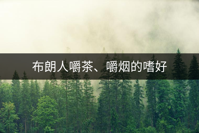 布朗人嚼茶、嚼煙的嗜好