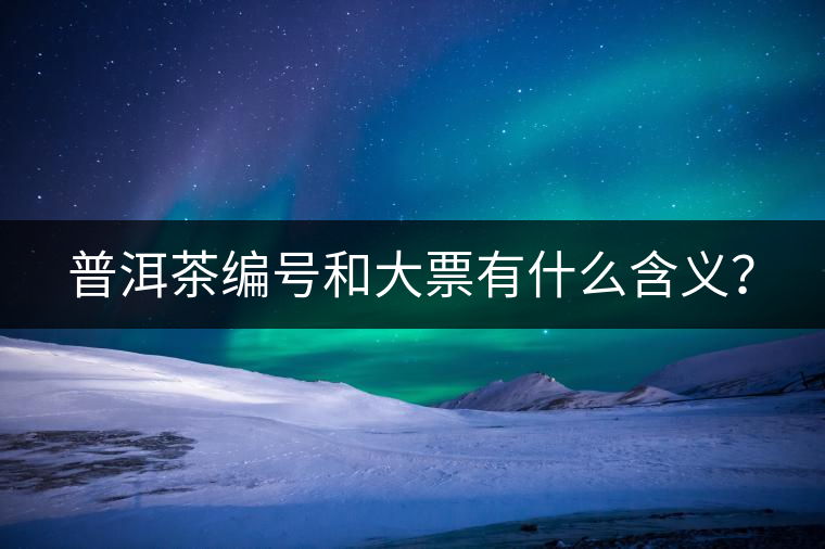 普洱茶編號和大票有什么含義？