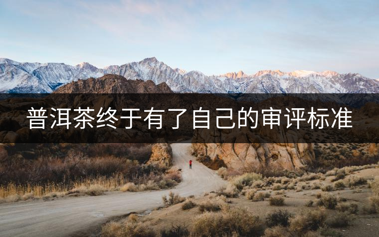 普洱茶終于有了自己的審評標(biāo)準(zhǔn)