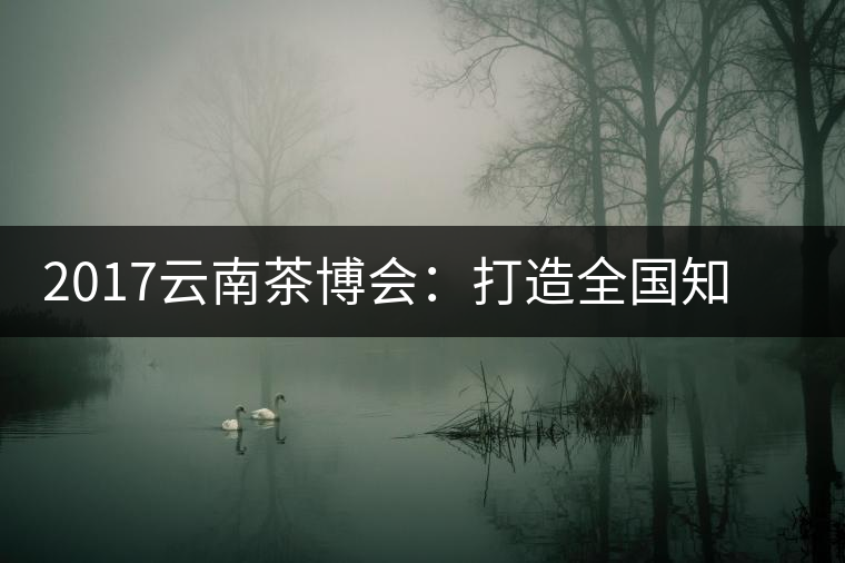2017云南茶博會：打造全國知名紅茶品牌，擦亮“千年茶鄉(xiāng)”招牌