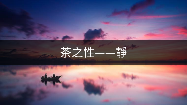 茶之性——靜
