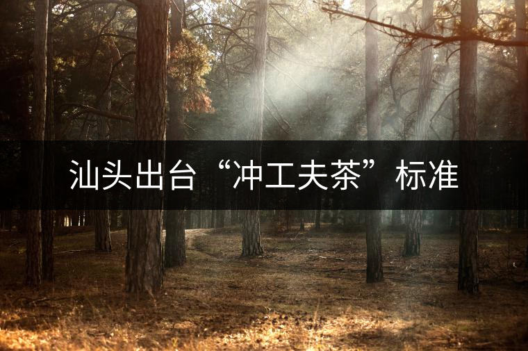 汕頭出臺“沖工夫茶”標(biāo)準(zhǔn) 汕頭出臺“沖工夫茶”標(biāo)準(zhǔn)