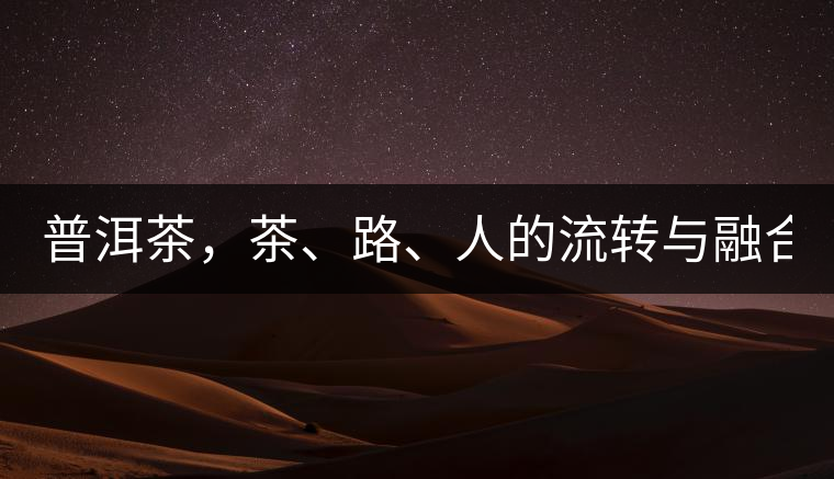 普洱茶，茶、路、人的流轉與融合！