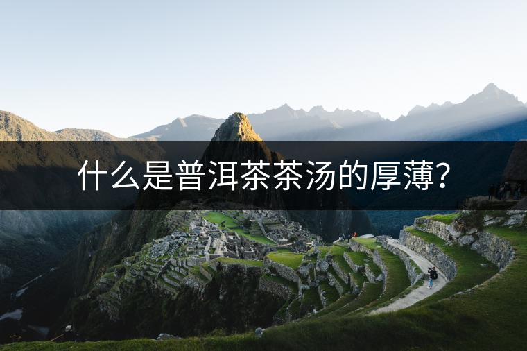 什么是普洱茶茶湯的厚??？
