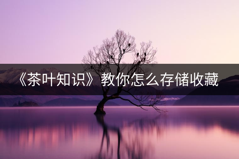 《茶葉知識(shí)》教你怎么存儲(chǔ)收藏普洱茶？