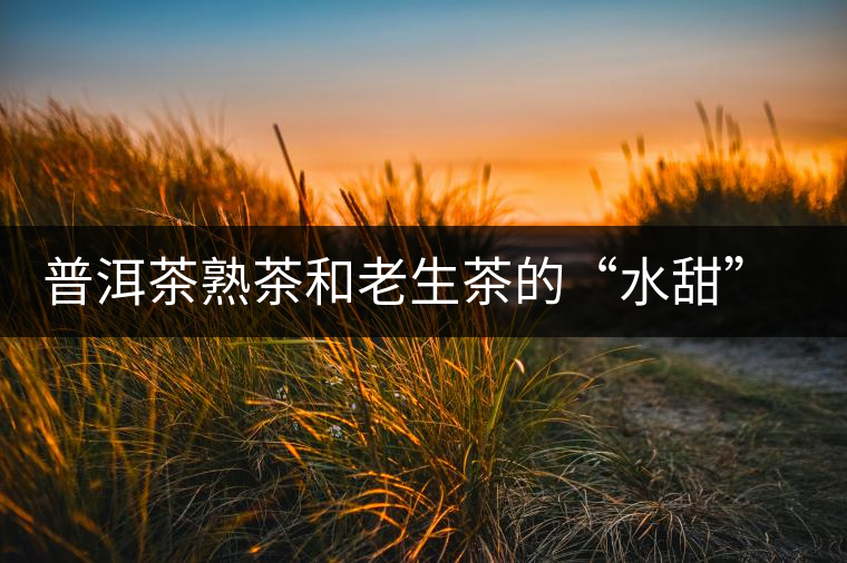 普洱茶熟茶和老生茶的“水甜”解析 普洱茶熟茶和老生茶的“水甜”解析