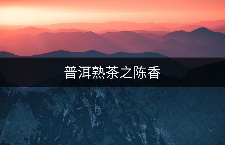 普洱熟茶之陳香